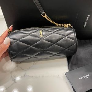 YSL SADE MINI TUBE BAG IN QUILTED LAMBSKIN